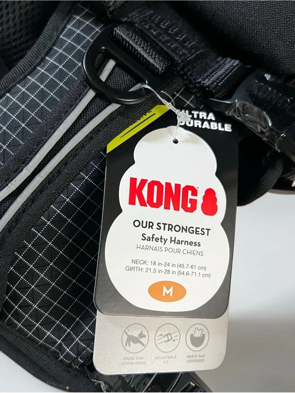 KONG Safety Dog Harness and Leash Bundle, Adjustable, Durable-MEDIUM